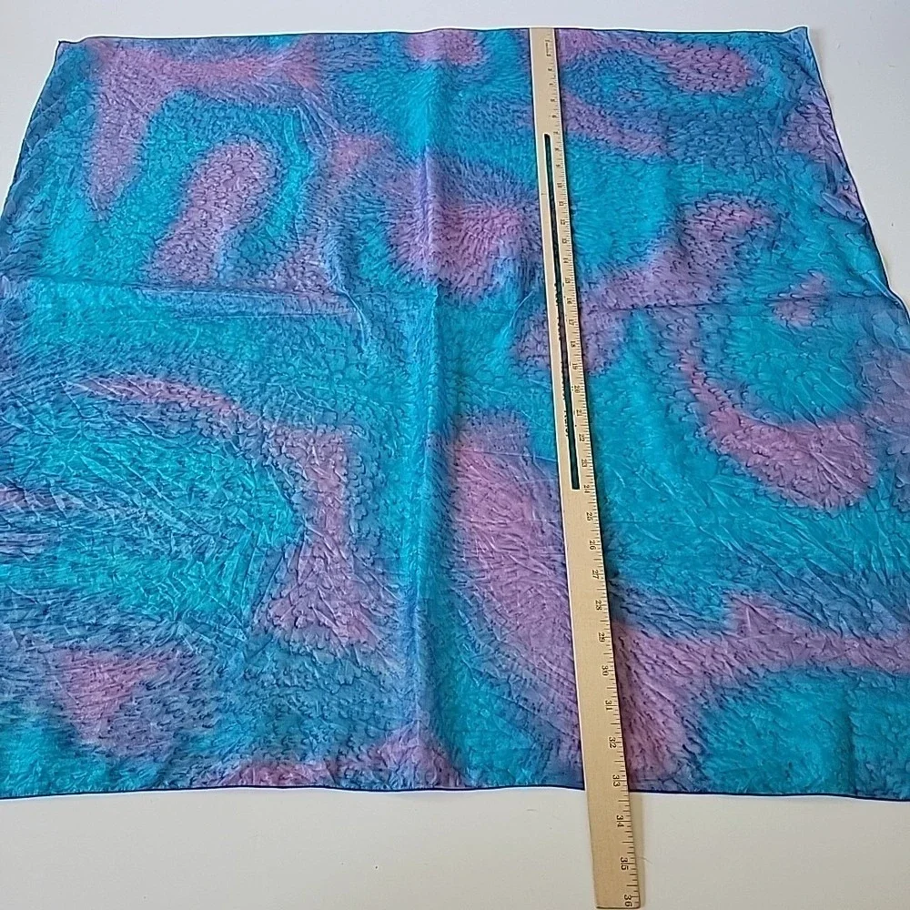 Handmade‎ Silk Chiffon Square Scarf 33